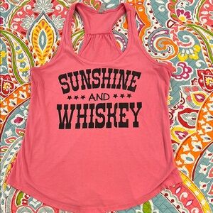 Next Level Apparel Pink Racer Back Sleeveless Tank Top